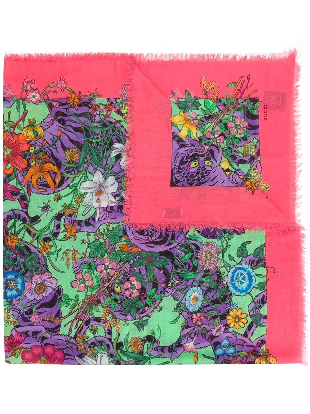 Gucci платок с цветочным принтом от Gucci