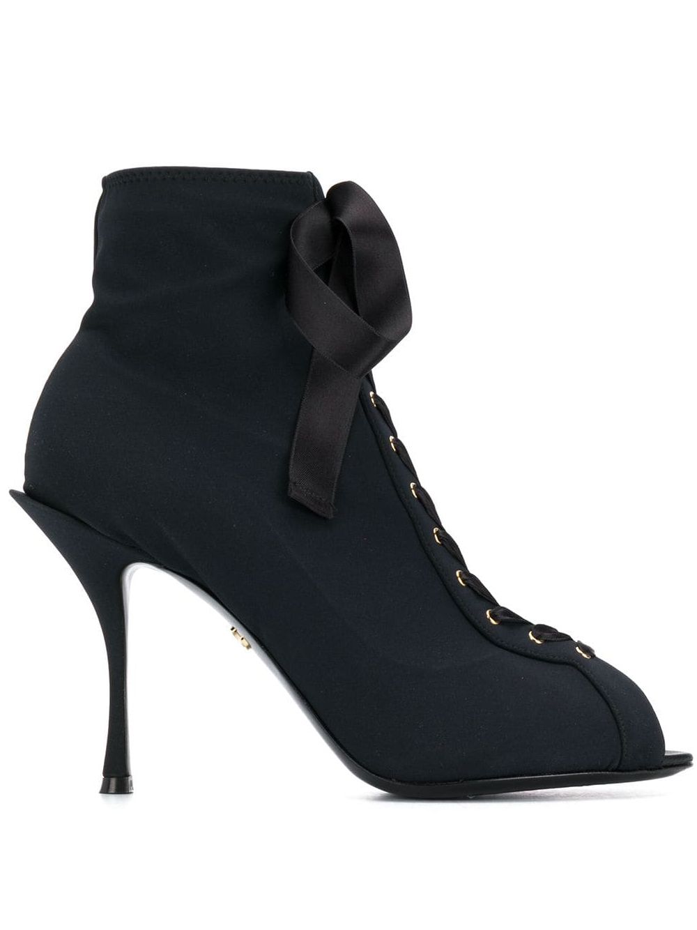 Dolce & Gabbana ботильоны на шнуровке с открытым носком