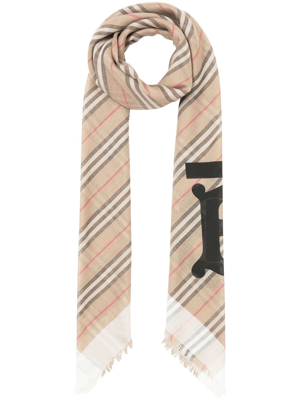 Burberry шарф в полоску Icon Stripe с монограммой от Burberry