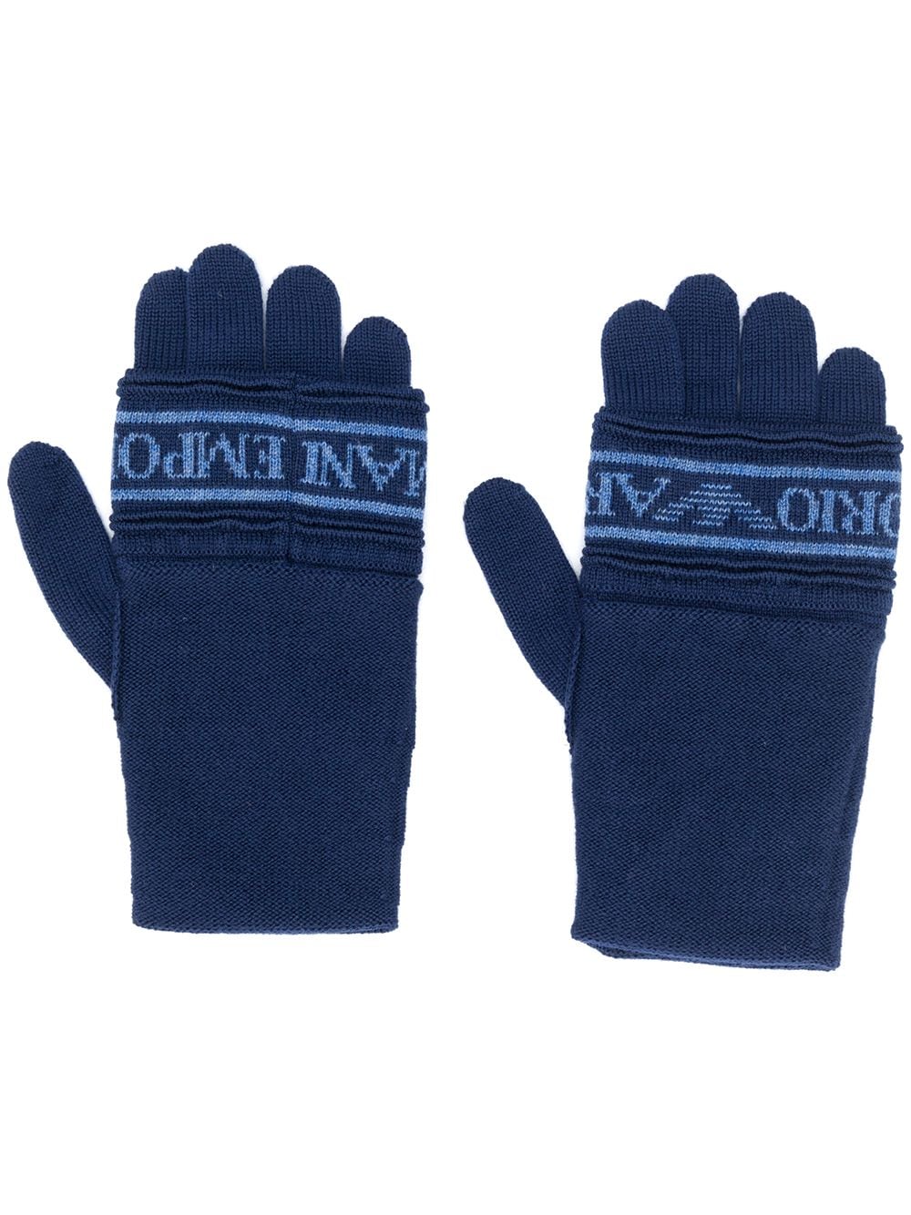 Emporio Armani трикотажные перчатки с логотипом от Emporio Armani